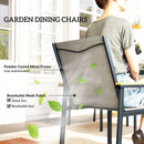 Outsunny 5 Piece Garden Dining Set, Outdoor Table and 4 Chairs, Khaki
