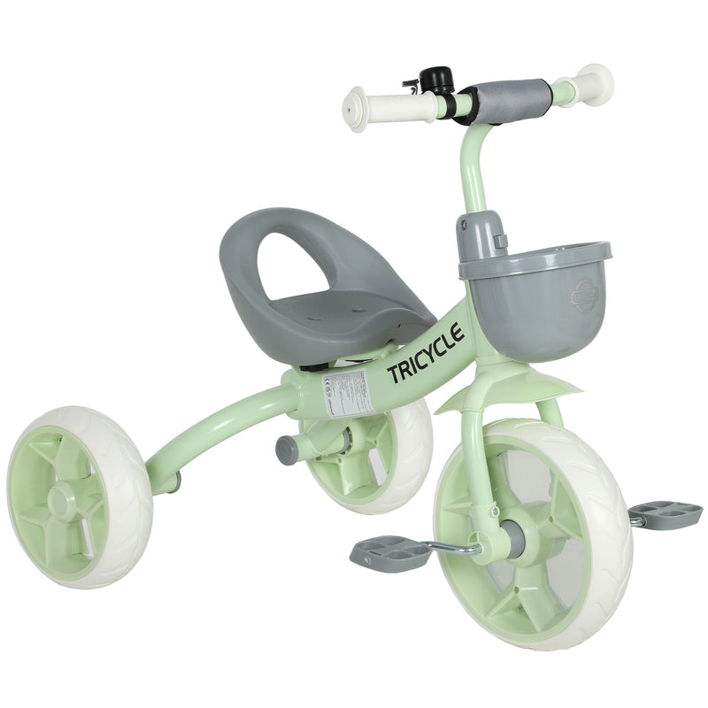 Toddler Tricycle with Front Basket for Ages 2-5 Years Boys and Girls
