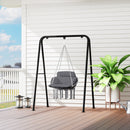 Outsunny Hammock Chair, Boho Hanging Swing Chair with Cushion