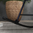 Outsunny Folding Rocking Chair Outdoor Portable Zero Gravity Chair Grey