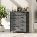 HOMCOM Fabric Chest of Drawers, 8 Drawer Dresser for Bedroom