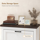 HOMCOM Shoe Cabinet with 2 Flip Drawers, Narrow Shoe Storage Cabinet, White