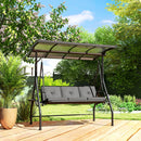 Outsunny 3 Seater Garden Swing Seat Bed, Convertible Swing Chair