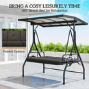 Outsunny 3 Seater Garden Swing Seat Bed, Convertible Swing Chair