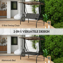 Outsunny 3 Seater Garden Swing Seat Bed, Convertible Swing Chair