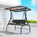 Outsunny 3 Seater Garden Swing Seat Bed, Convertible Swing Chair