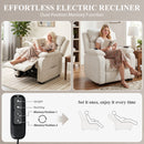 HOMCOM Power Recliner Chair with Massage and Heat, Spring Seat, Cream White