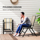 Outsunny Rattan Folding Chair w/ 5-Position Adjustable Backrest