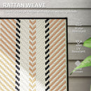 Outsunny Rattan Folding Chair w/ 5-Position Adjustable Backrest