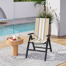 Outsunny Rattan Folding Chair w/ 5-Position Adjustable Backrest