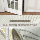 HOMCOM Machine Washable Rug, Allergy-Friendly Floor Carpet, Cream White