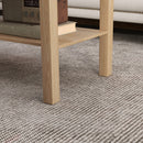 HOMCOM Coffee Table with Storage Shelf, Rectangular Centre Table, Natural