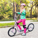 HOMCOM Teen Big Wheel Push Scooter -  Pink
