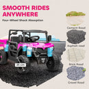 AIYAPLAY 12V Kids Ride on Car, Kids UTV with Electric Dump Bed, Pink