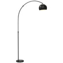 HOMCOM Arc Floor Lamp For Living Room, Free Standing Tall Lamp, Black