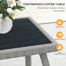 Outsunny 4 Piece Rattan Garden Furniture Set with Adjustable Back, Grey