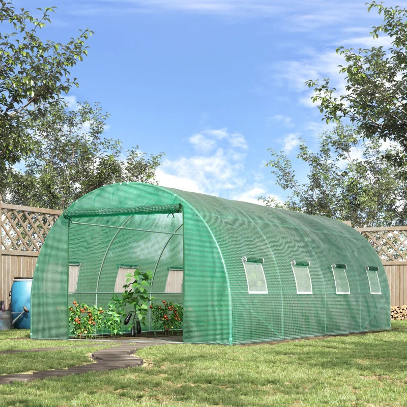Outsunny Greenhouse Tunnel 6 x 3 m - Green