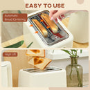 HOMCOM 1.5L 3000W Fast Boil Electric Kettle and 2 Slice Toaster Set