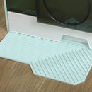 PawHut Hooded Cat Litter Tray w/ Scoop, Drawer Pan Handle Deodorants Light Blue