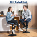 HOMCOM Bar Stools Set Of 2, Adjustable Bar Chairs 360 Degree Swivel Blue