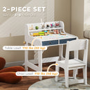 AIYAPLAY Art Table And Chair Set For Children With Drawers