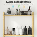 HOMCOM Bamboo Over Toilet Storage Unit with 3 Slatted Shelves, Natural