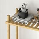 HOMCOM Bamboo Over Toilet Storage Unit with 3 Slatted Shelves, Natural