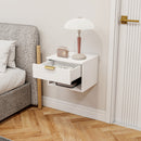 HOMCOM Floating Nightstands Set of 2, Modern Wall Mounted Bedside Tables
