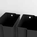 HOMCOM 2 X 25L Double Kitchen Bin, Pedal Bin With Soft-Close Lid