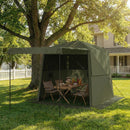 Outsunny Pop Up Gazebo Waterproof With Awning 2 X 2 M Army Green