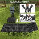 Outsunny Camping Cot For Adults With Mattress, Folding Bed, Black