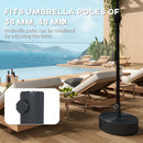 Outsunny Parasol Base 22kg Sand Filled For 38/48mm Poles Black
