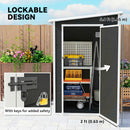 Outsunny Lean To Garden Shed, Plastic Tool Storage House W/ Lockable Door