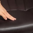 HOMCOM PU Leather Office Chair Swivel Home Computer Desk Chair, Dark Brown