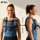 HOMCOM 5KG Weighted Vest with Adjustable Straps, Pocket, Reflective Strips