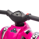 AIYAPLAY 6V Kids Electric Quad Bike With Music, Forward Function - Pink/Black