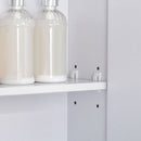 Kleankin Wall Mount Medicine Cabinet With Mirror And Adjustable Shelf, White