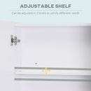 Kleankin Wall Mount Medicine Cabinet With Mirror And Adjustable Shelf, White