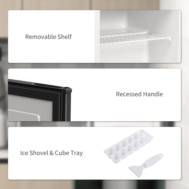 HOMCOM 35L Tabletop Freezer with Removable Wire Shelf and Two Keys