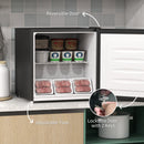 HOMCOM 35L Tabletop Freezer with Removable Wire Shelf and Two Keys