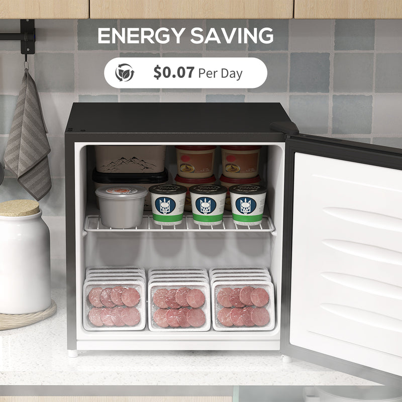 HOMCOM 35L Tabletop Freezer with Removable Wire Shelf and Two Keys