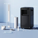 HOMCOM 10000 BTU Mobile Portable Air Conditioner Room Ac Unit W/ RC, Black