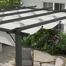 Outsunny 3x3(m) Pergola Gazebo Sun Shade Shelter Aluminium Garden Canopy, Grey