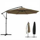 Outsunny 3 M Garden Cantilever Parasol With Cover, Rotation, Khaki