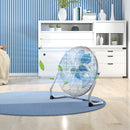 HOMCOM Electric Portable Table Fan with Powerful Airflow, Silver