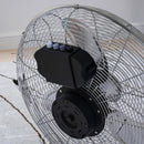 HOMCOM Electric Portable Table Fan with Powerful Airflow, Silver