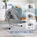 HOMCOM Electric Portable Table Fan with Powerful Airflow, Silver