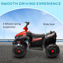 AIYAPLAY 12V Kids Electric Quad Bike with 4 Wheels Spring Suspension
