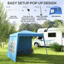 Outsunny 2.4 X 2.4m UV50+ Pop Up Gazebo Canopy Tent With Carry Bag