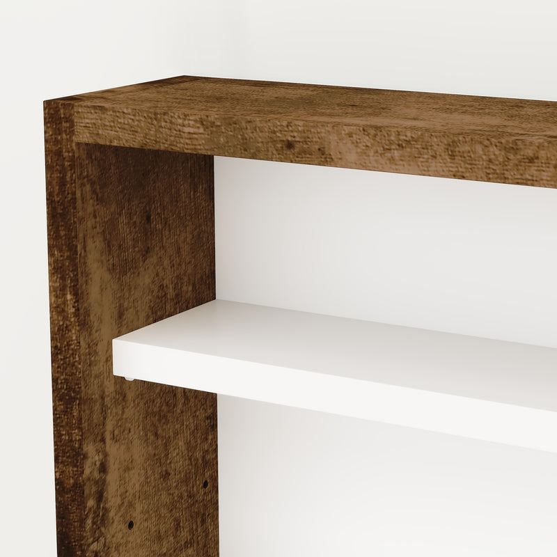 HOMCOM 5-Tier Wall Display Shelf Unit Cabinet w/ Shelves Glass Doors